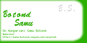 botond samu business card